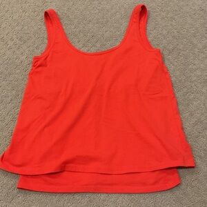 Pact Women's Bright Red Layered Scoop Tank0403